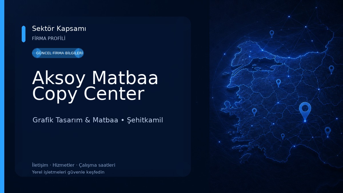 Aksoy Matbaa Copy Center Grafik Tasarım & Matbaa