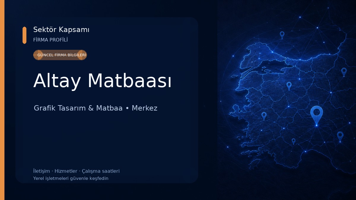 Altay Matbaası Grafik Tasarım & Matbaa