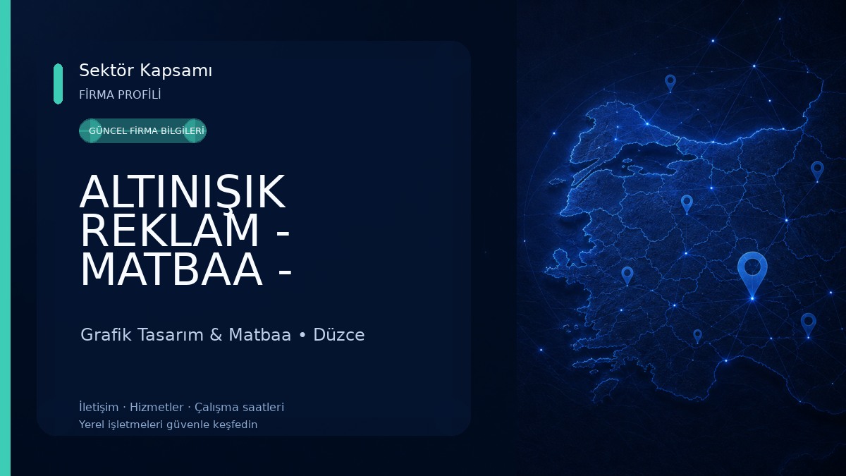 ALTINIŞIK REKLAM - MATBAA - DİJİTAL BASKI - KIRTASİYE Grafik Tasarım & Matbaa