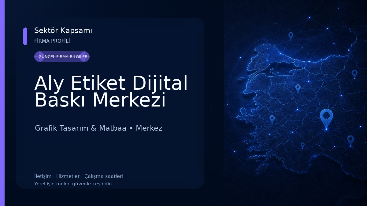 Aly Etiket Dijital Baskı Merkezi Grafik Tasarım & Matbaa