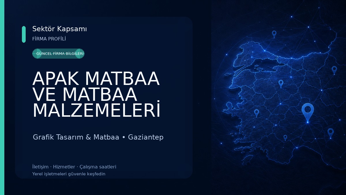 APAK MATBAA VE MATBAA MALZEMELERİ SAN.TİC.LTD.ŞTİ. Grafik Tasarım & Matbaa