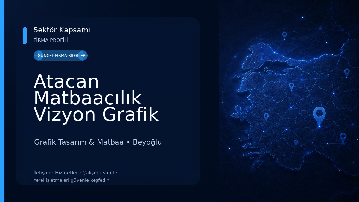 Atacan Matbaacılık Vizyon Grafik Tasarım Reklam Matbaa Hizmetleri