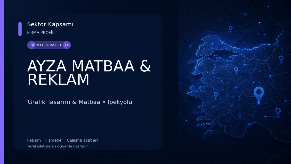 AYZA MATBAA & REKLAM Grafik Tasarım & Matbaa