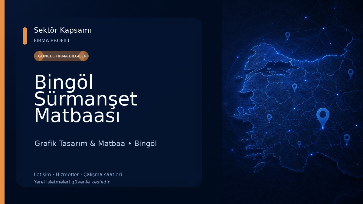 Bingöl Sürmanşet Matbaası Grafik Tasarım & Matbaa