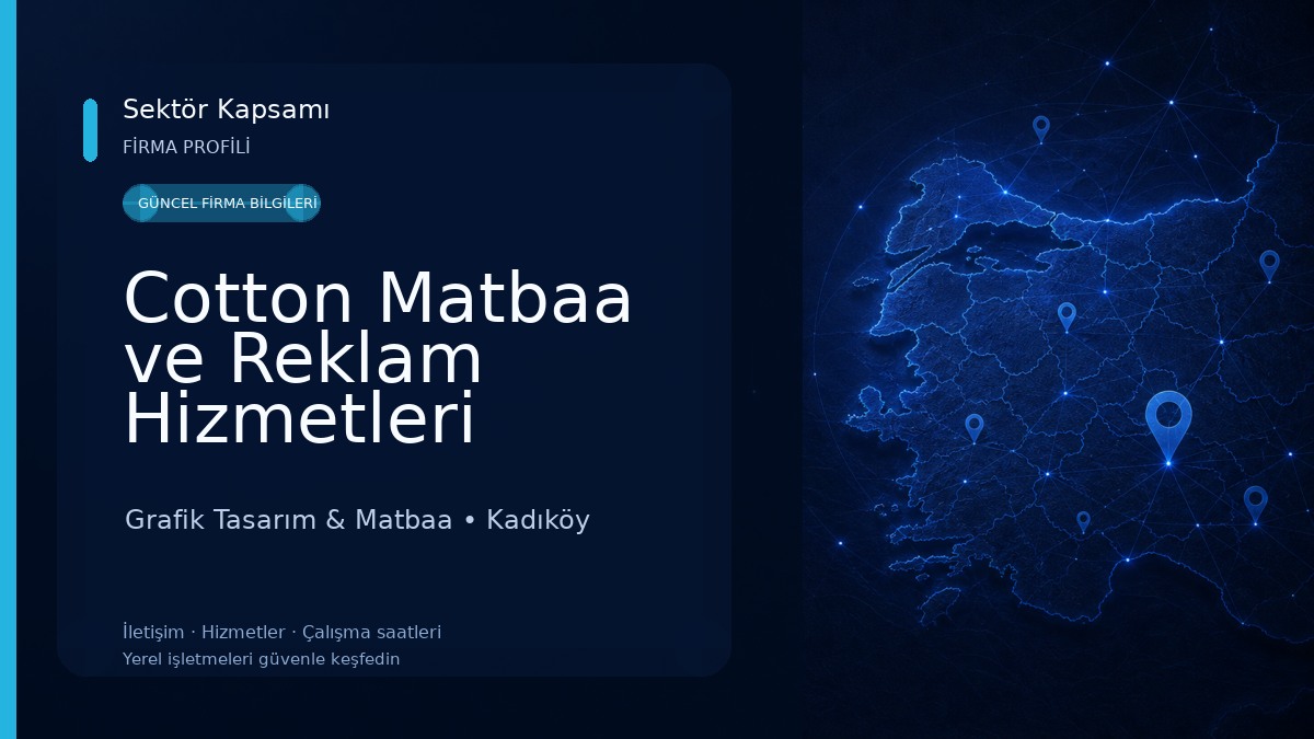 Cotton Matbaa ve Reklam Hizmetleri Grafik Tasarım & Matbaa