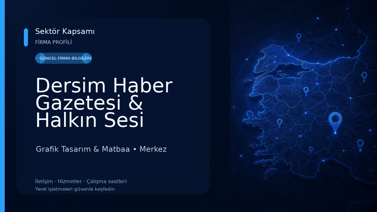 Dersim Haber Gazetesi & Halkın Sesi Matbaası Grafik Tasarım & Matbaa