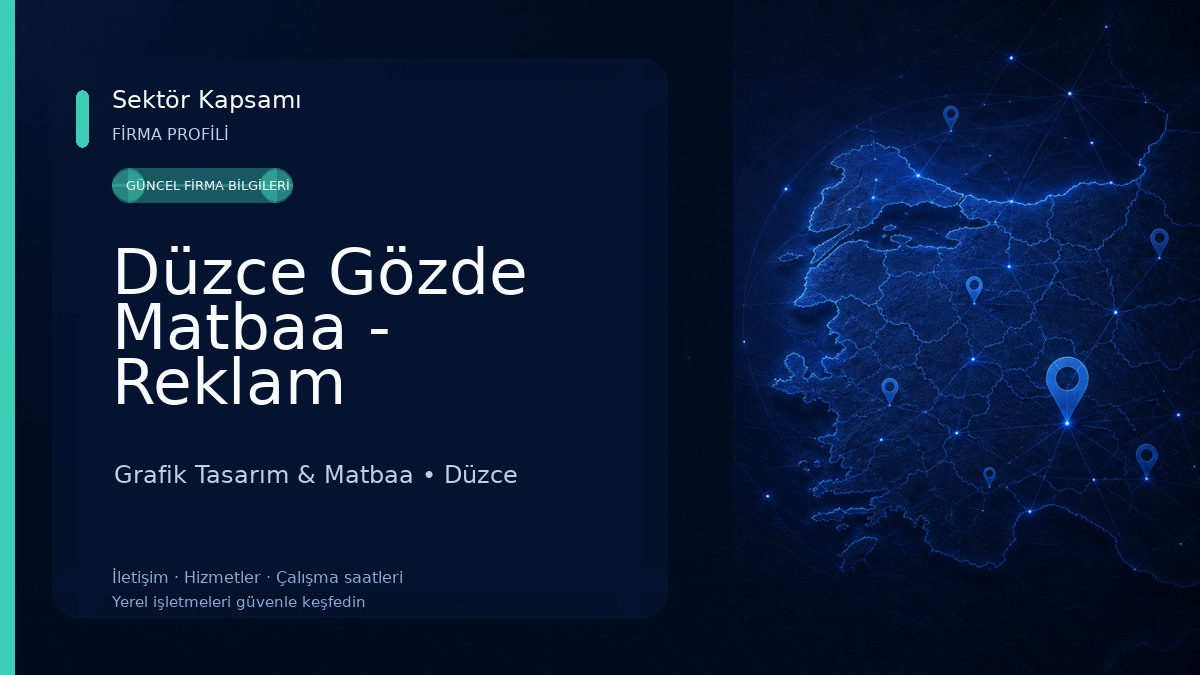 Düzce Gözde Matbaa - Reklam Grafik Tasarım & Matbaa