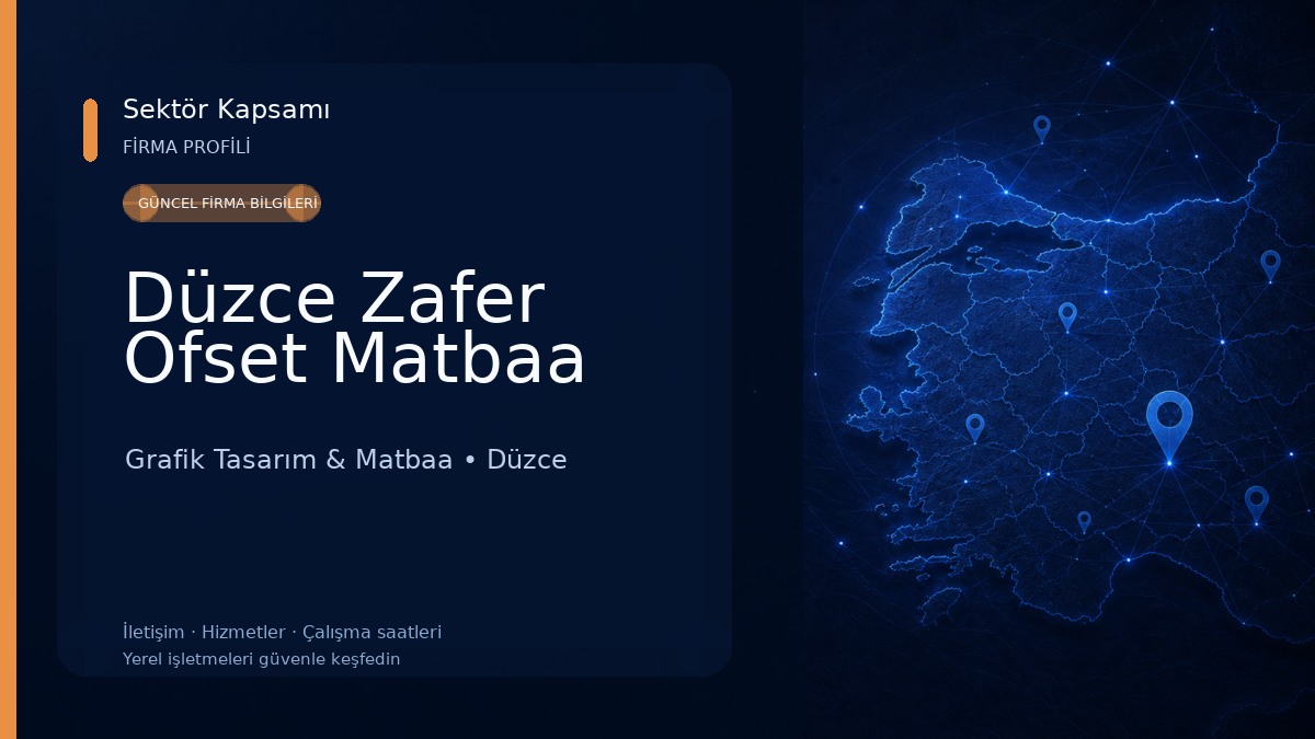 Düzce Zafer Ofset Matbaa Grafik Tasarım & Matbaa