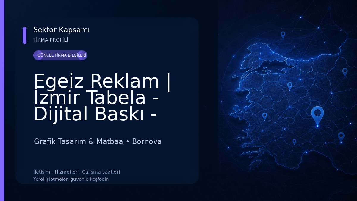Egeiz Reklam | İzmir Tabela - Dijital Baskı - Promosyon Grafik Tasarım & Matbaa