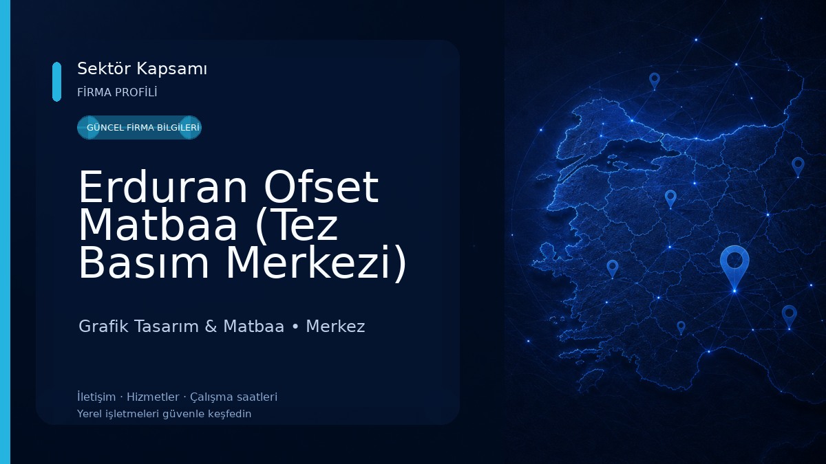 Erduran Ofset Matbaa (Tez Basım Merkezi) Kırıkkale Grafik Tasarım & Matbaa