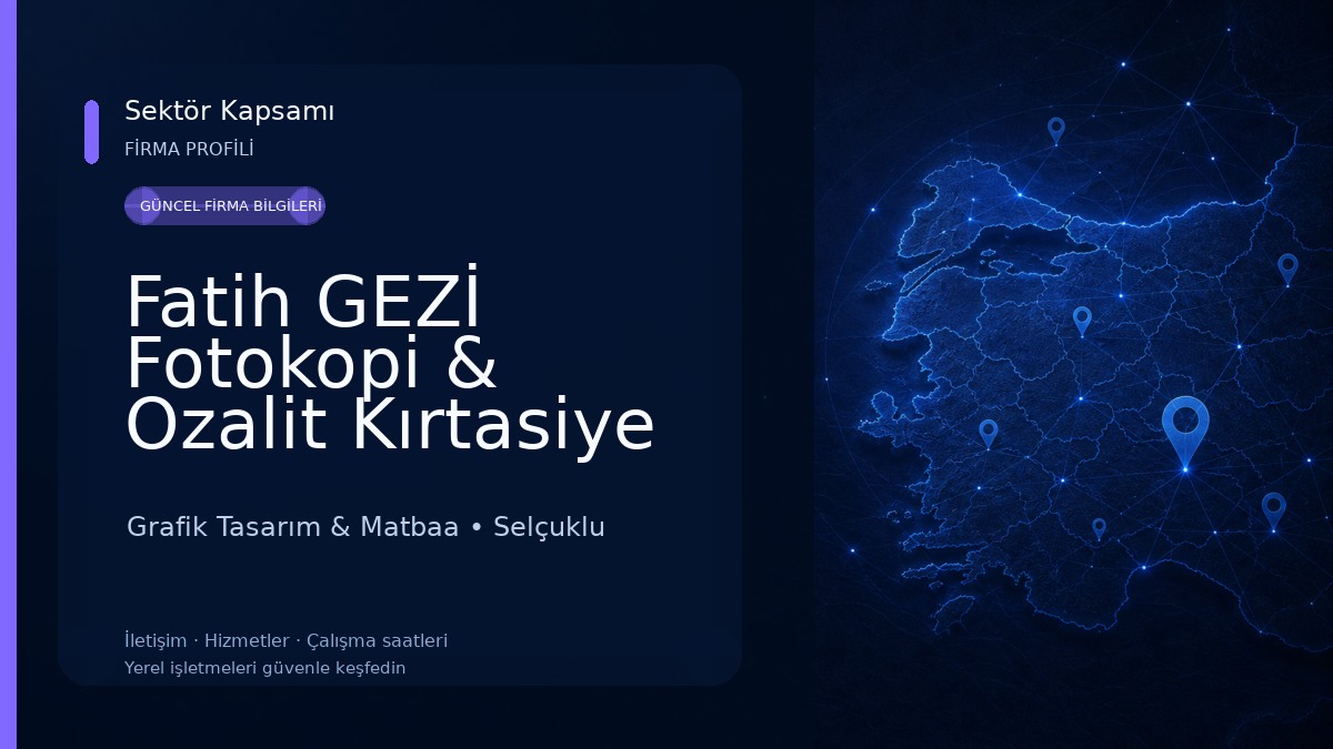 Fatih GEZİ Fotokopi & Ozalit Kırtasiye Grafik Tasarım & Matbaa