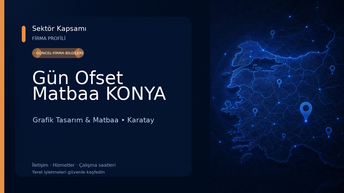 Gün Ofset Matbaa KONYA Grafik Tasarım & Matbaa