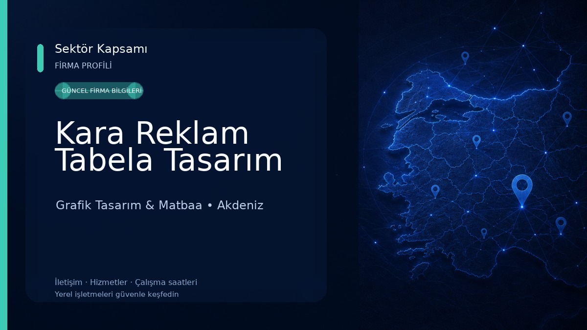 Kara Reklam Tabela Tasarım Grafik Tasarım & Matbaa