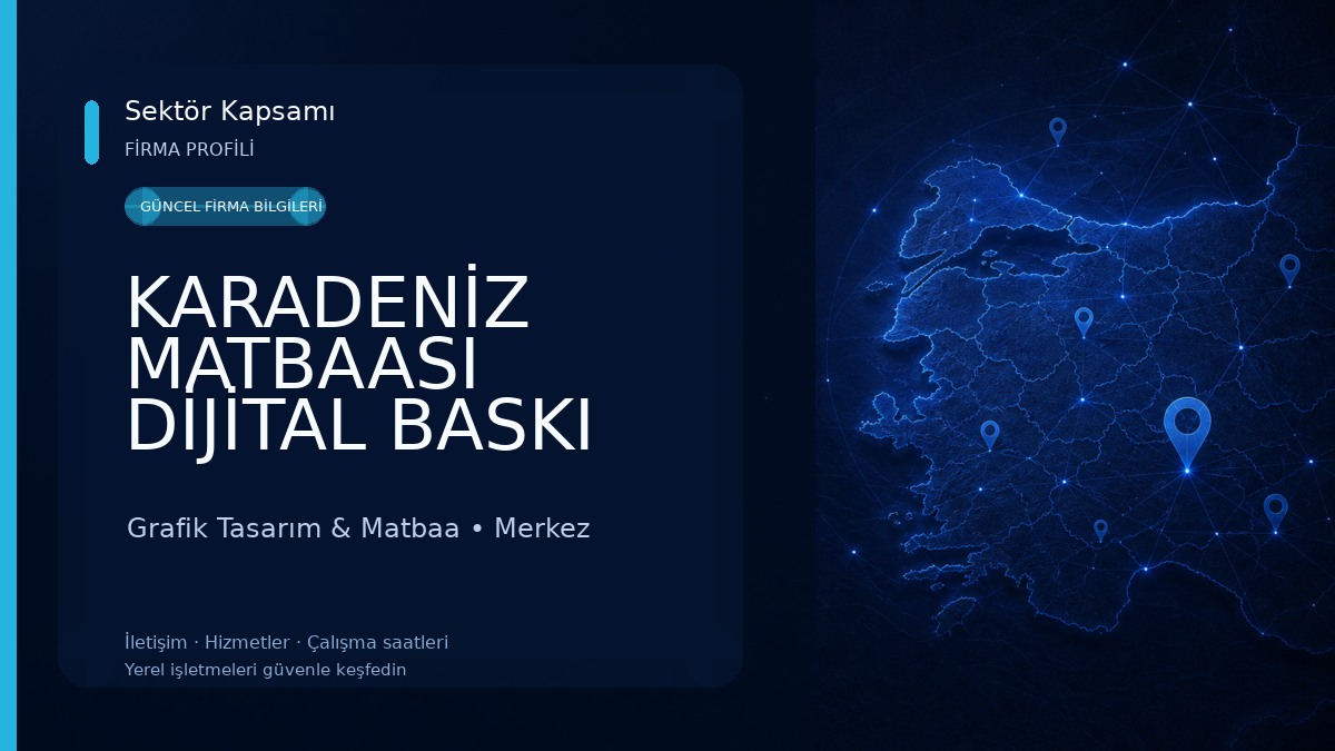 KARADENİZ MATBAASI DİJİTAL BASKI MERKEZİ Grafik Tasarım & Matbaa