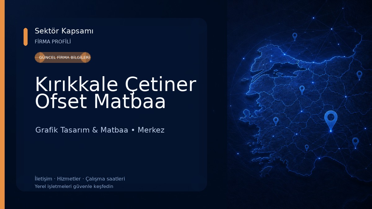 Kırıkkale Çetiner Ofset Matbaa Grafik Tasarım & Matbaa
