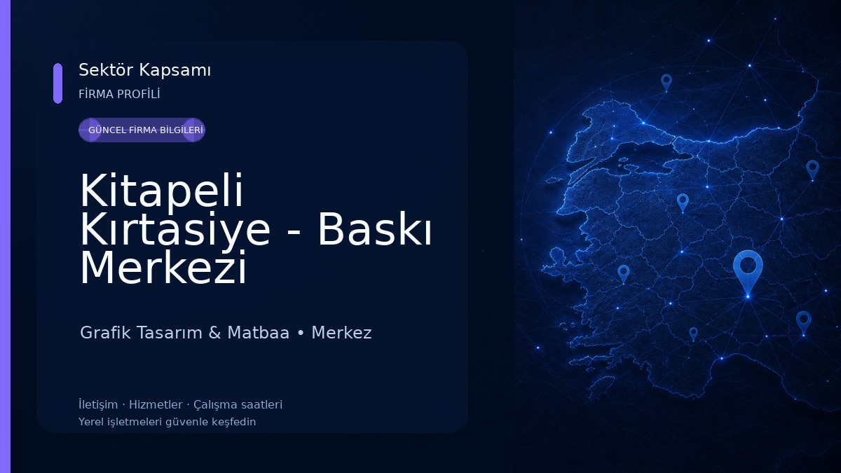 Kitapeli Kırtasiye - Baskı Merkezi Kırklareli Grafik Tasarım & Matbaa