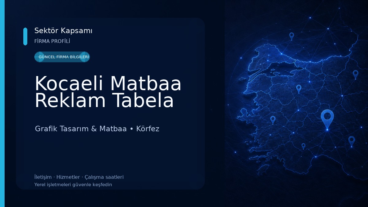 Kocaeli Matbaa Reklam Tabela Grafik Tasarım & Matbaa