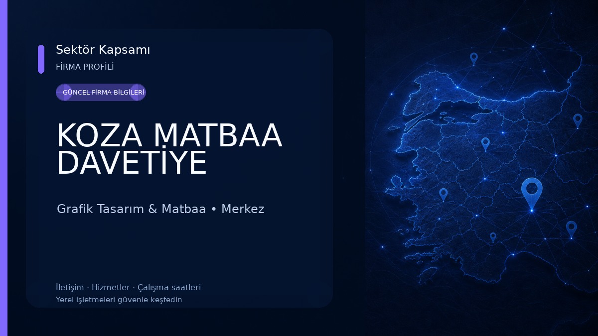 KOZA MATBAA DAVETİYE Grafik Tasarım & Matbaa