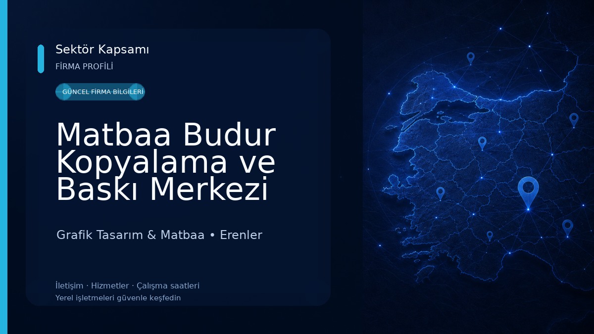 Matbaa Budur Kopyalama ve Baskı Merkezi Grafik Tasarım & Matbaa