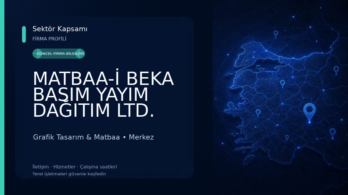 MATBAA-İ BEKA BASIM YAYIM DAĞITIM LTD. ŞTİ Grafik Tasarım & Matbaa