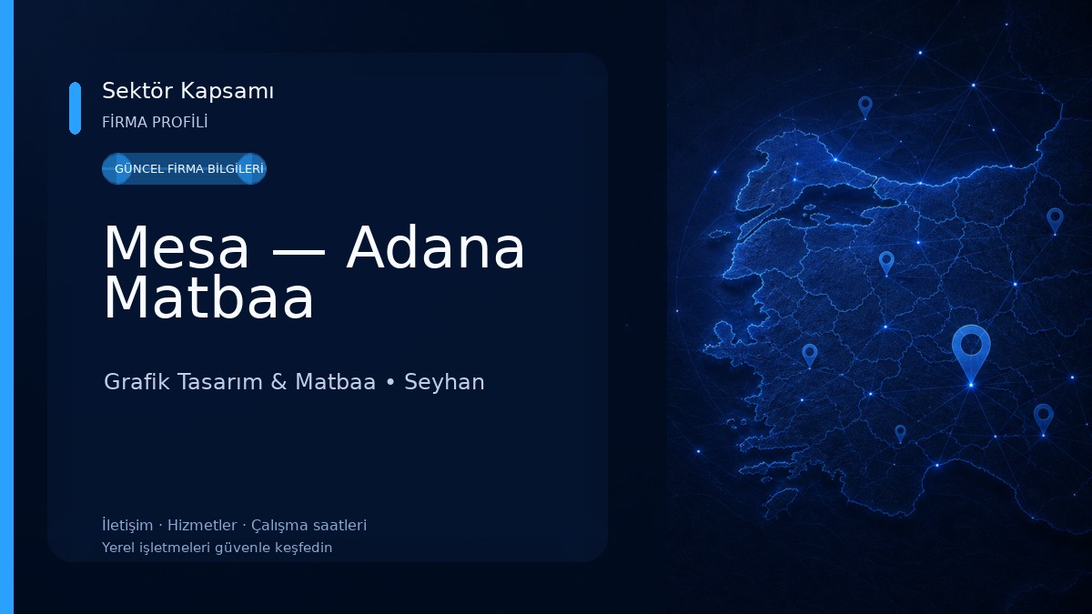 Mesa — Adana Matbaa Grafik Tasarım & Matbaa