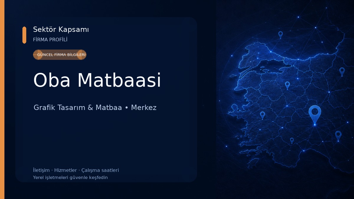 Oba Matbaasi Grafik Tasarım & Matbaa