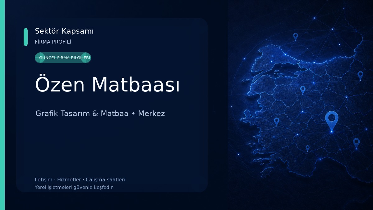 Özen Matbaası Grafik Tasarım & Matbaa