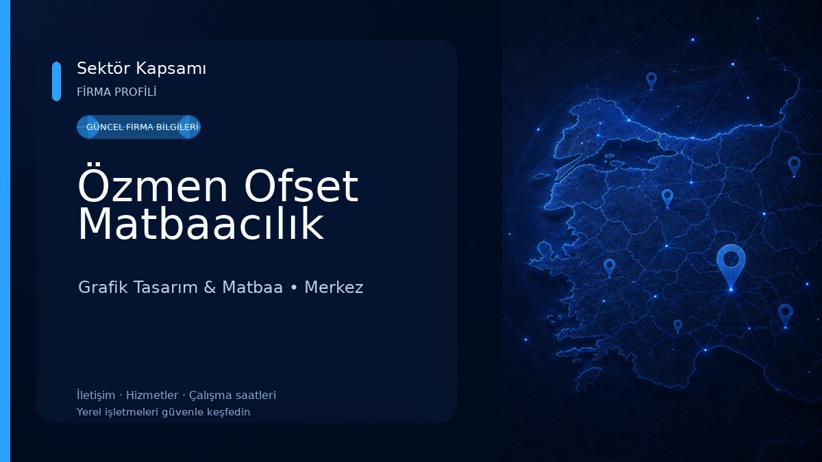 Özmen Ofset Matbaacılık Grafik Tasarım & Matbaa