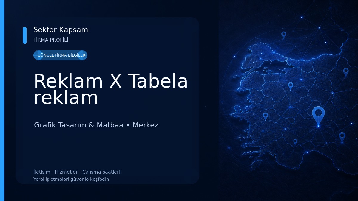 Reklam X Tabela reklam Grafik Tasarım & Matbaa