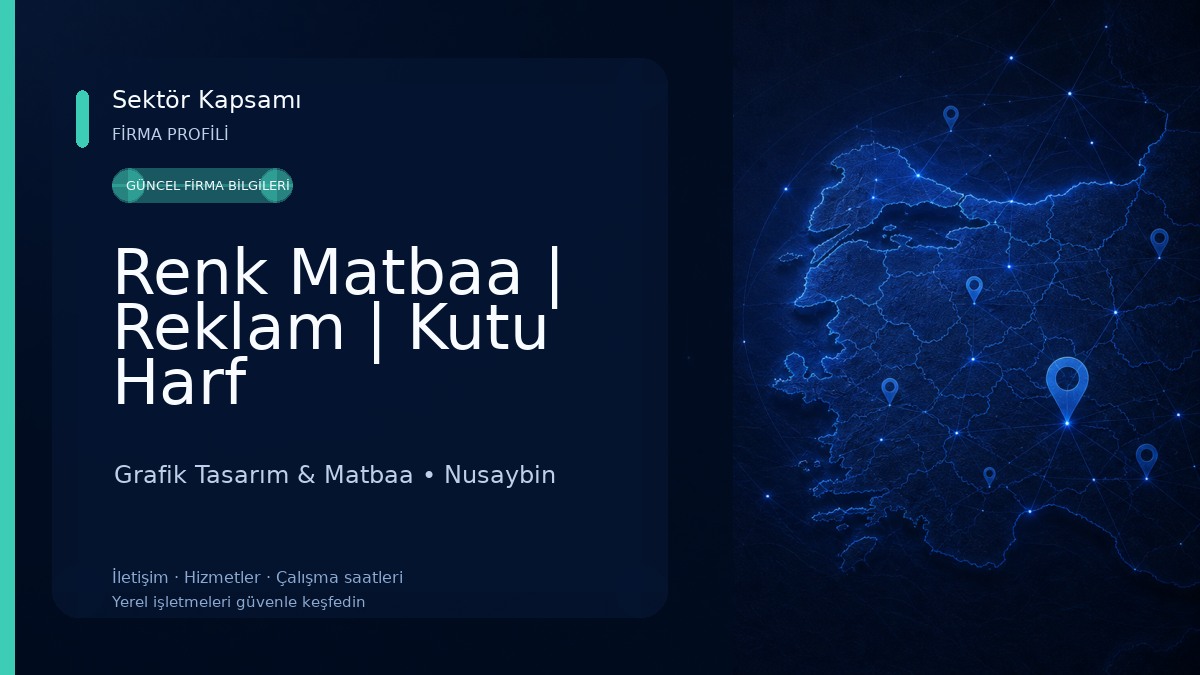 Renk Matbaa | Reklam | Kutu Harf Grafik Tasarım & Matbaa