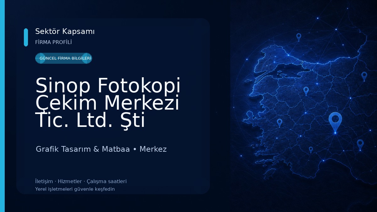 Sinop Fotokopi Çekim Merkezi Tic. Ltd. Şti Grafik Tasarım & Matbaa