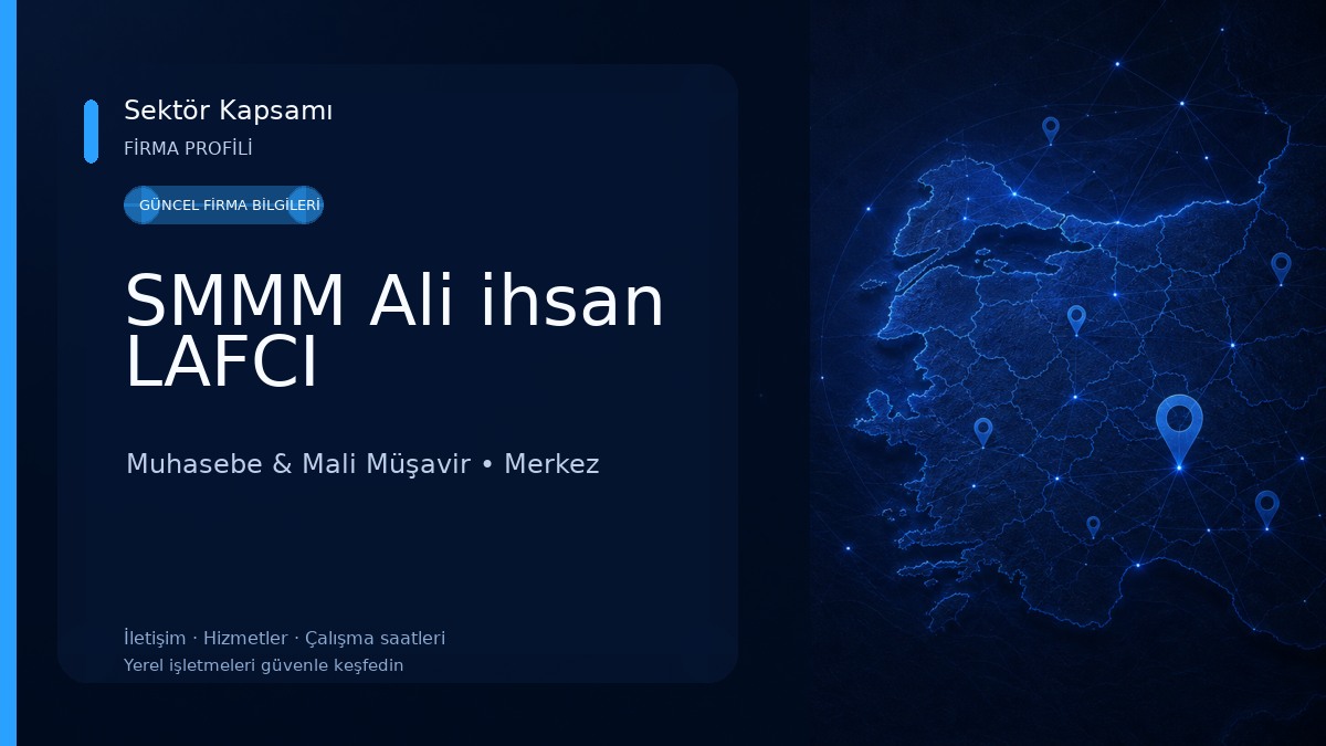 SMMM Ali ihsan LAFCI Muhasebe & Mali Müşavir