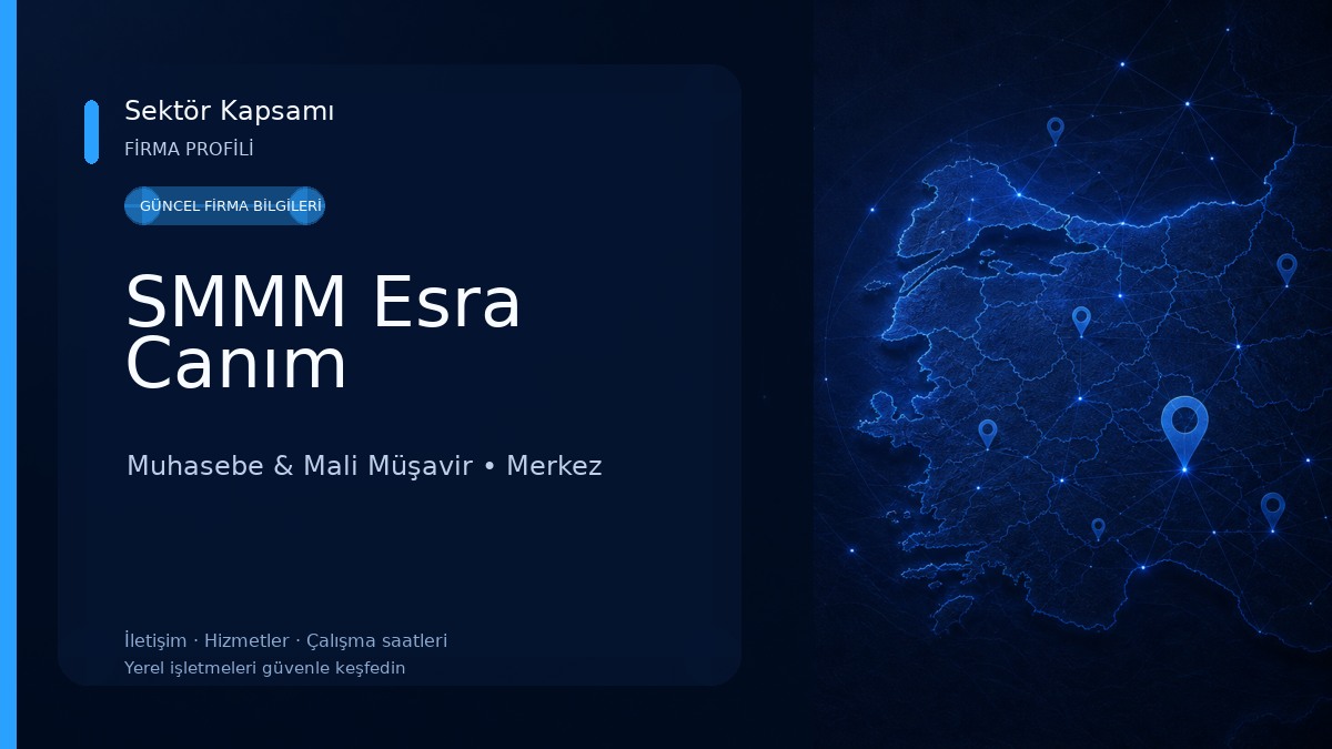 SMMM Esra Canım Muhasebe & Mali Müşavir