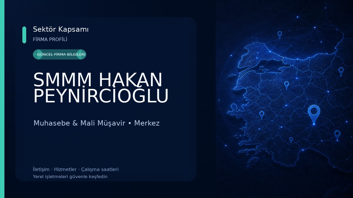 SMMM HAKAN PEYNİRCİOĞLU Muhasebe & Mali Müşavir