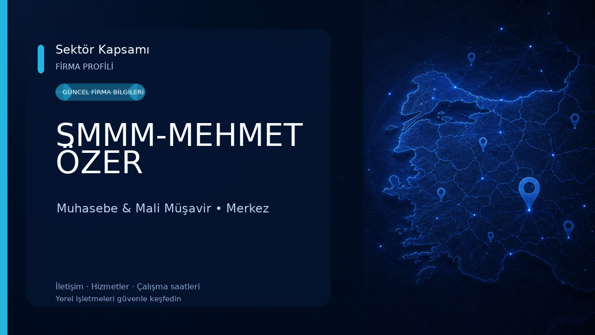 SMMM-MEHMET ÖZER Muhasebe & Mali Müşavir