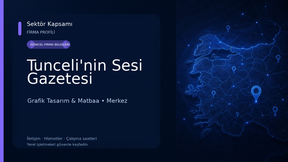 Tunceli'nin Sesi Gazetesi Grafik Tasarım & Matbaa
