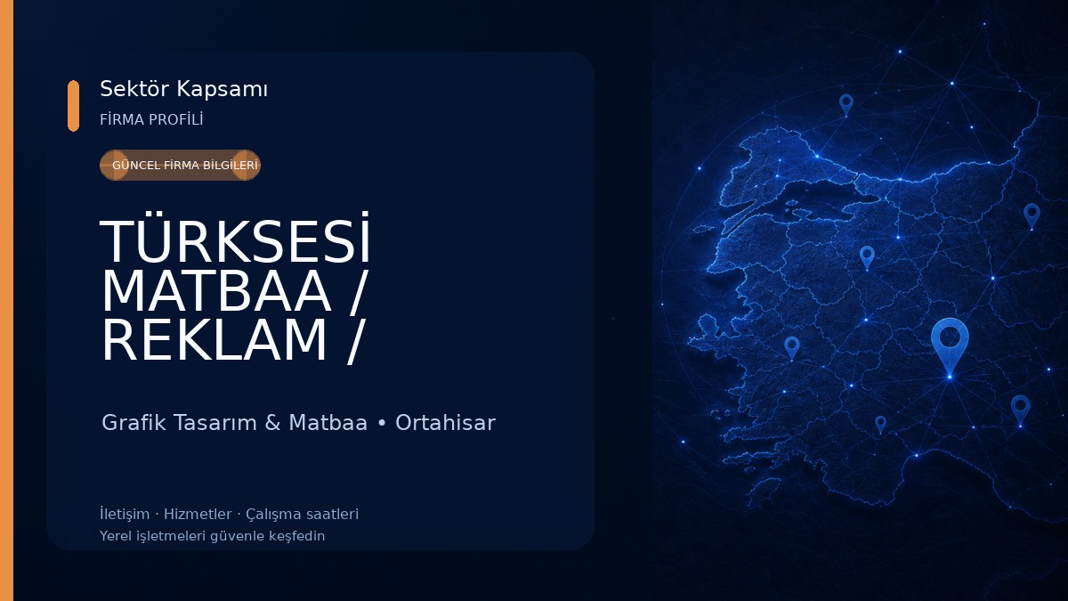 TÜRKSESİ MATBAA / REKLAM / MEDYA / DANIŞMANLIK Grafik Tasarım & Matbaa