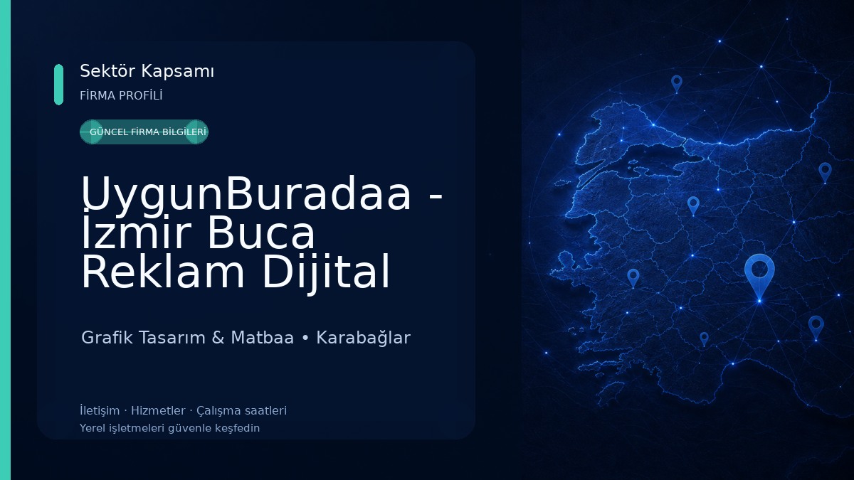 UygunBuradaa - İzmir Buca Reklam Dijital Baskı Merkezi Grafik Tasarım & Matbaa