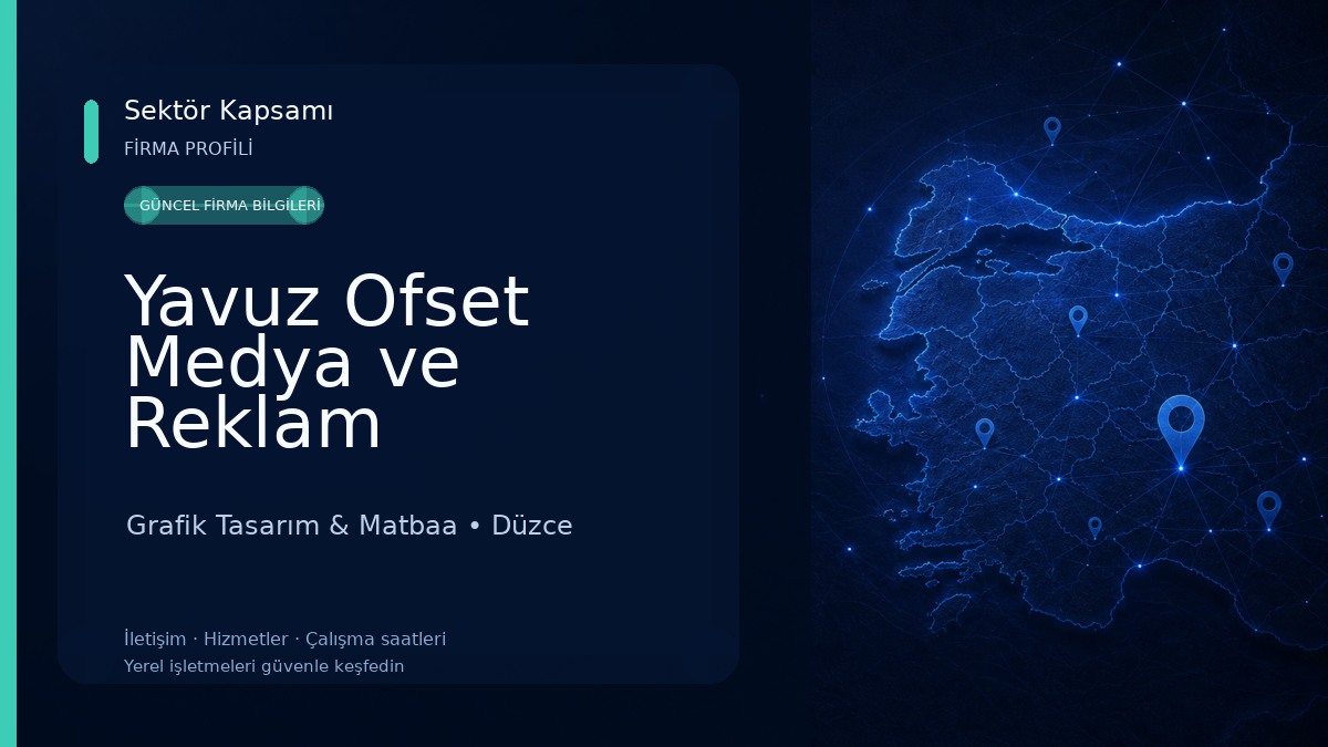 Yavuz Ofset Medya ve Reklam Grafik Tasarım & Matbaa